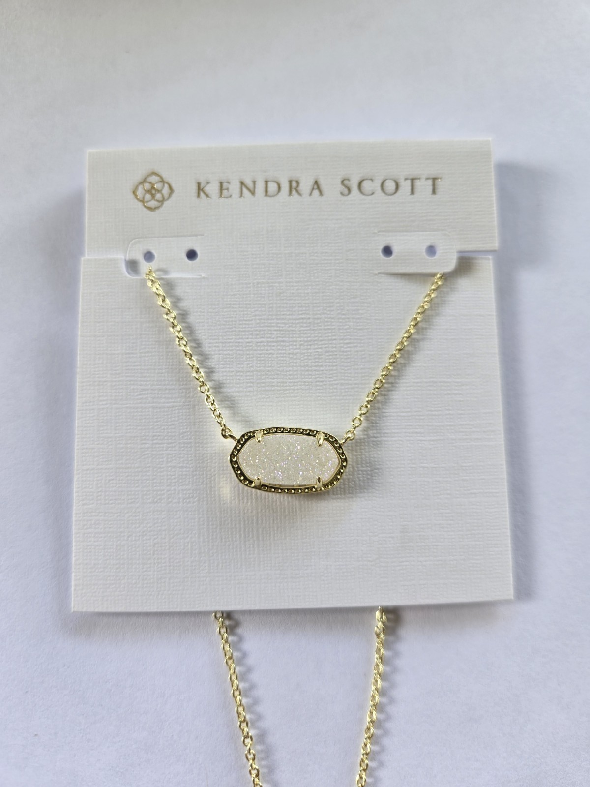 Kendra Scott Elisa Gold Pendant Necklace in White Opal