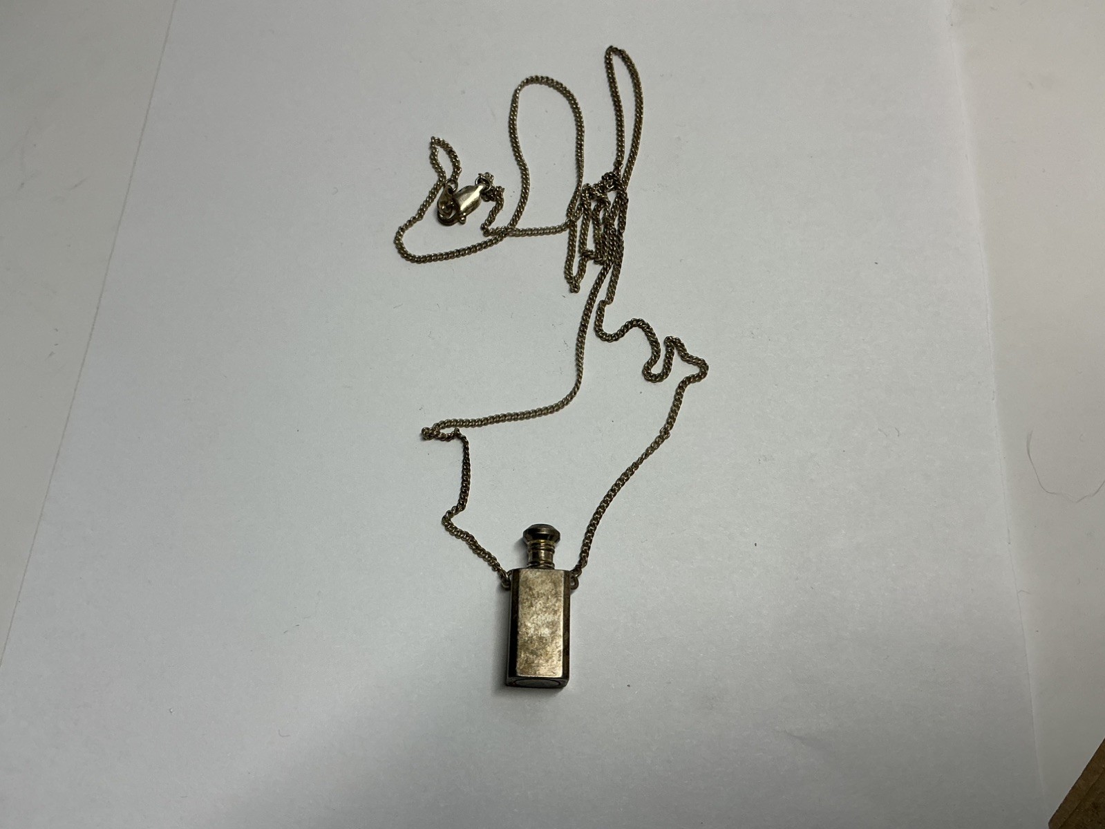 Vintage Mini Perfume Bottle Pendant with Dauber