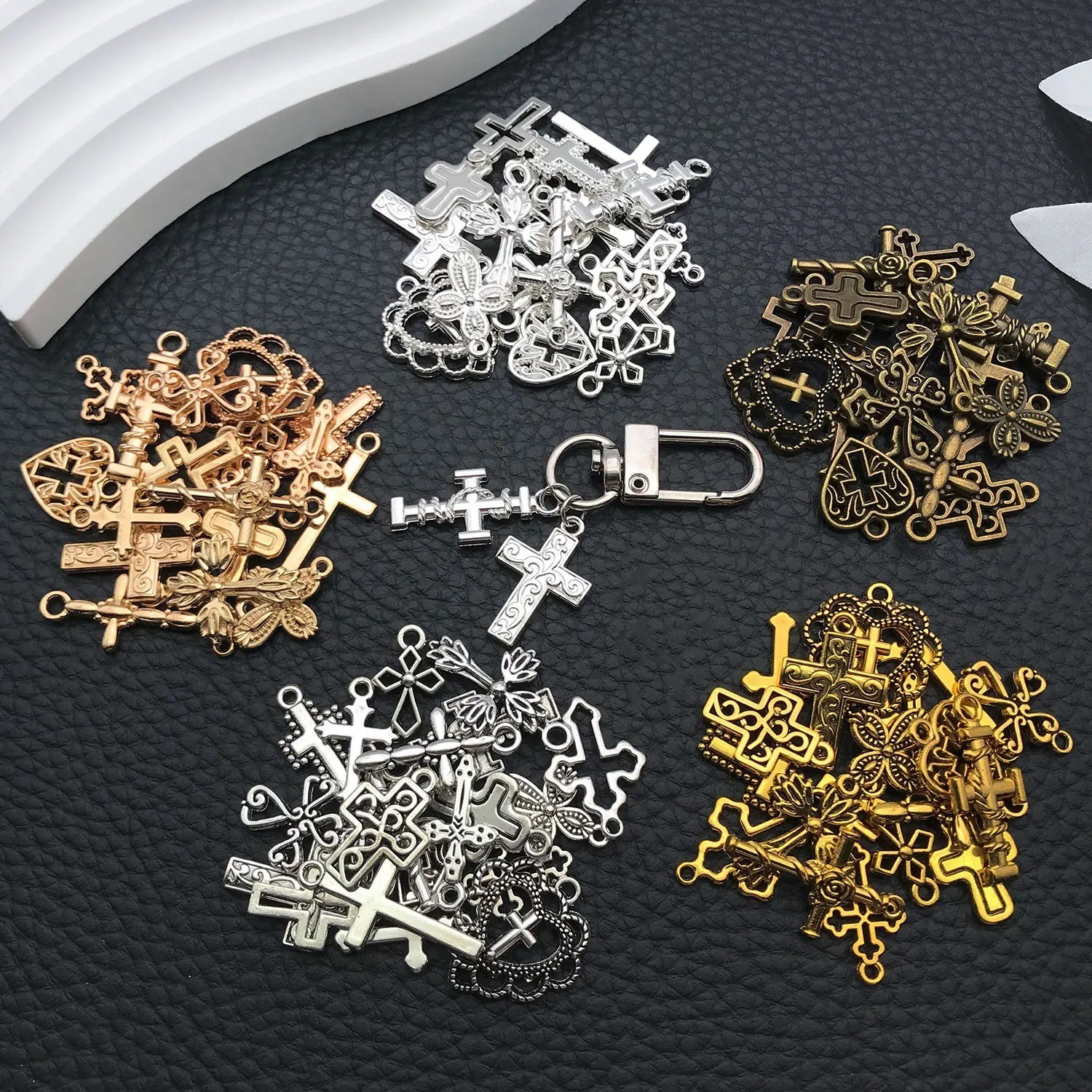 20/100 Styles Antique Silver Crosses Perfect for Handmade Jewelry like Necklace