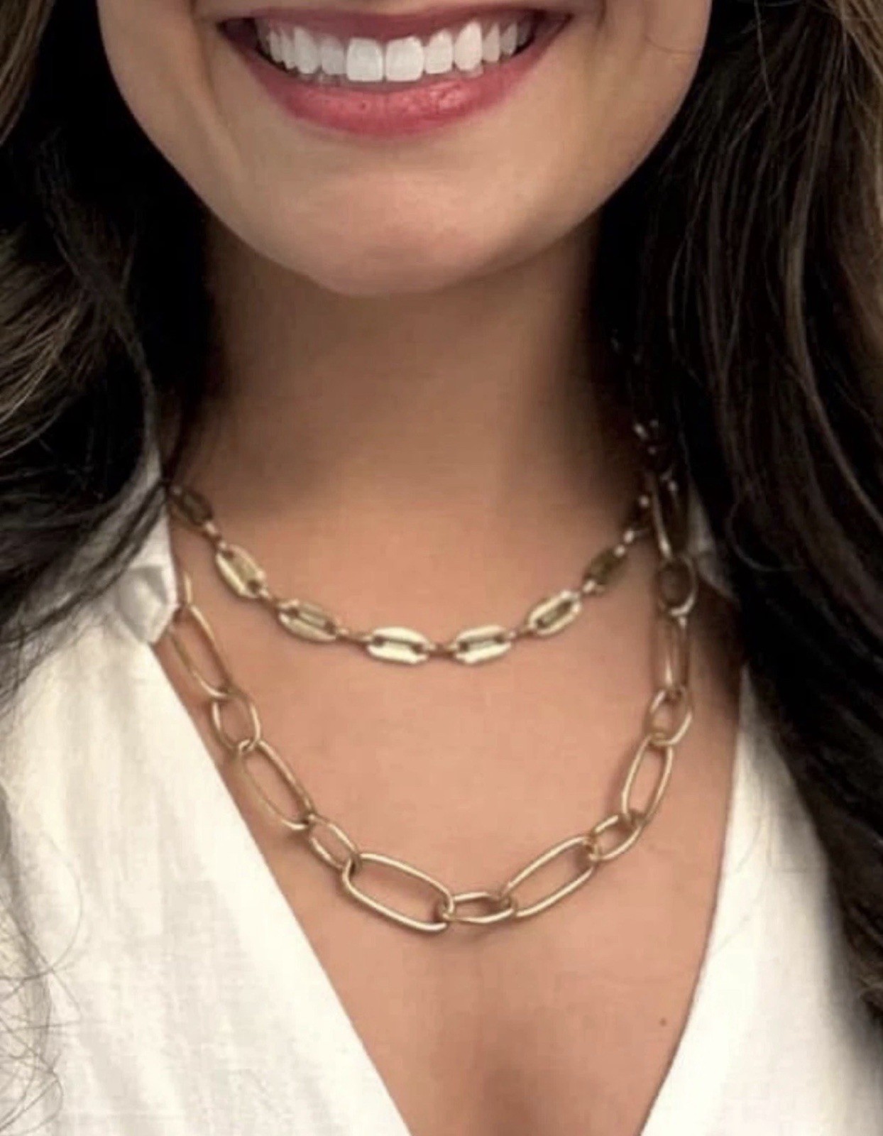 Park Lane Matte Gold Trudy 2 Strand Layering Necklaces BNWT 17” & 20” Extender