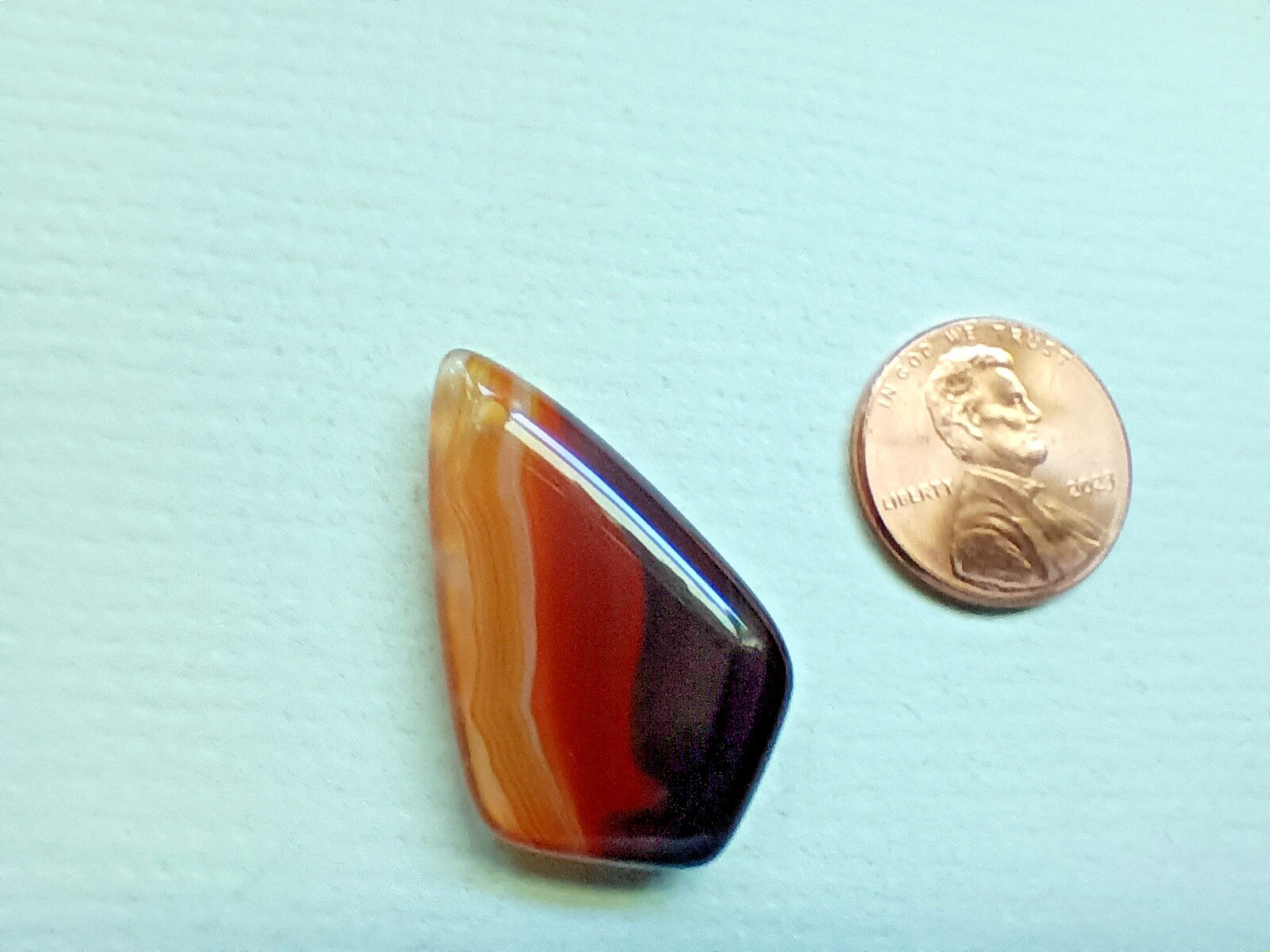 Brown Taupe Agate Natural Organic Stone Pendant Top Drilled 32mm x 18mm A-3