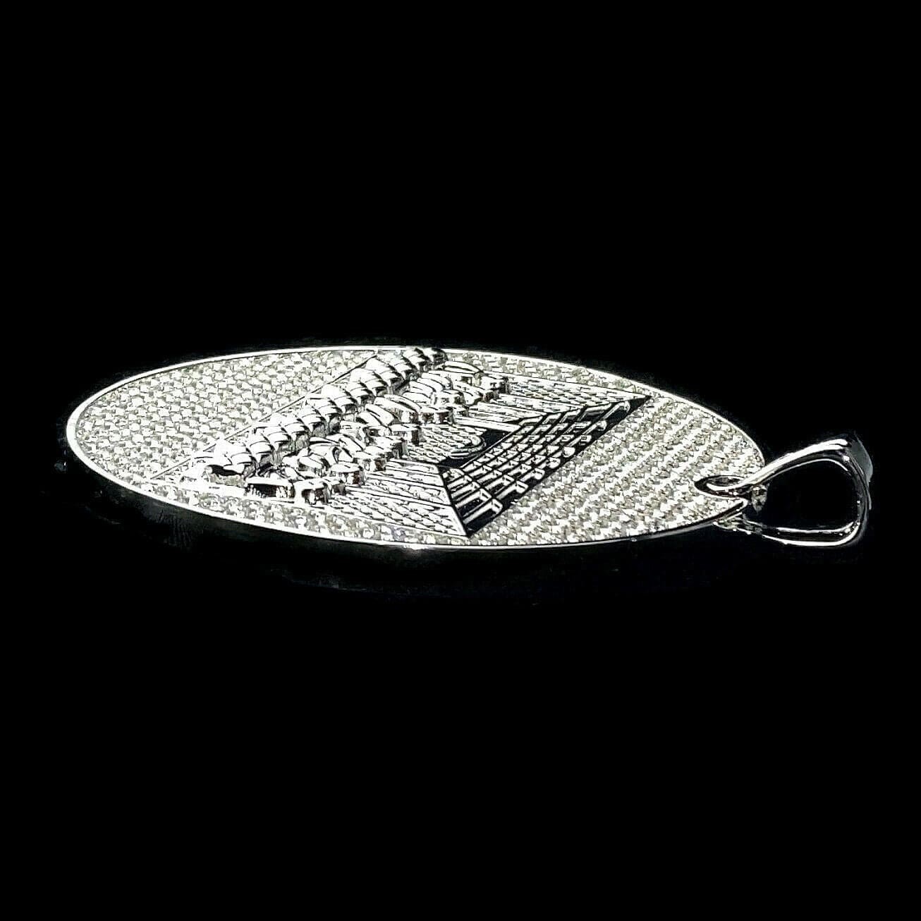 Men’s Huge The Last Supper Iced CZ Pendant Silver Tone Big Hip Hop Medallion