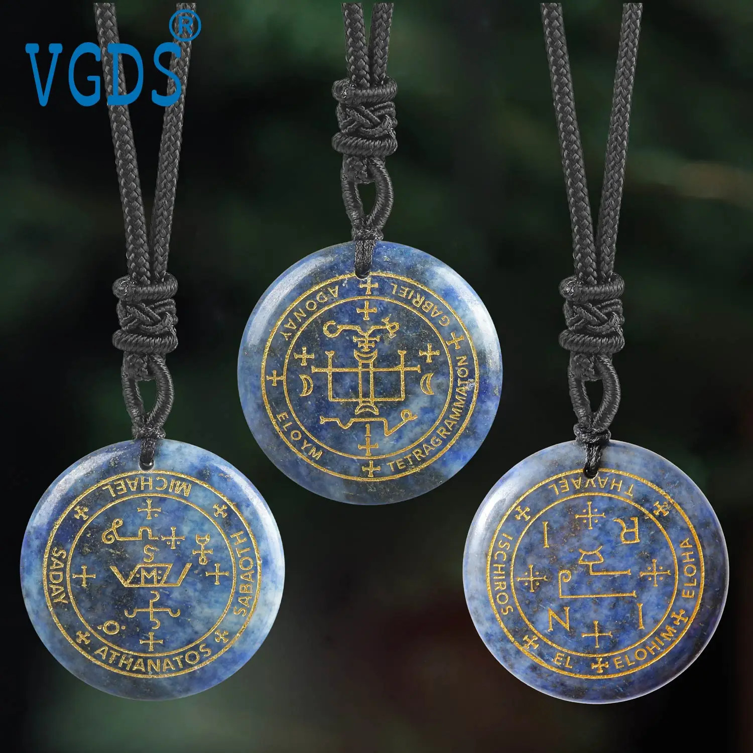 Solomon Seven Archangel Michael Gem Lapis Lazuli Gabriel Health Amulet Talisman