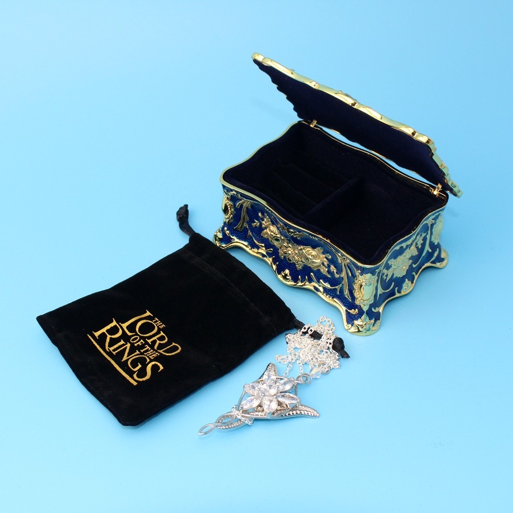 Lord of The Rings Evenstar Pendant of Arwen Necklace 925 Silver With Gift Box