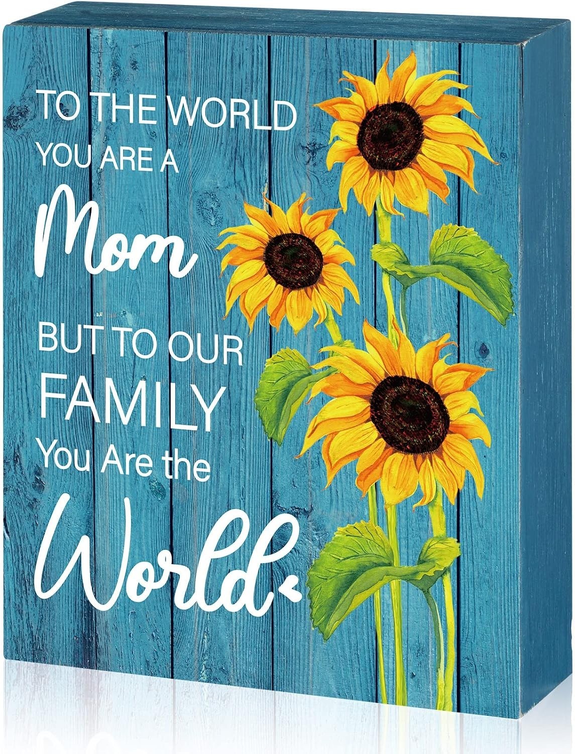 Classic Wooden Mom Sign with Sunflowers – Perfect for Mother’s Day Gift
