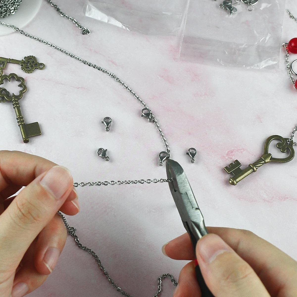 33 Feet Stainless Steel Jewelry Chains for Jewelry Making – Silver Chain Roll