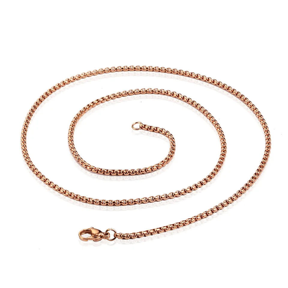 Stainless Steel Box Chain Necklace 2mm 2.5mm 3mm Unisex Long Chain Jewelry