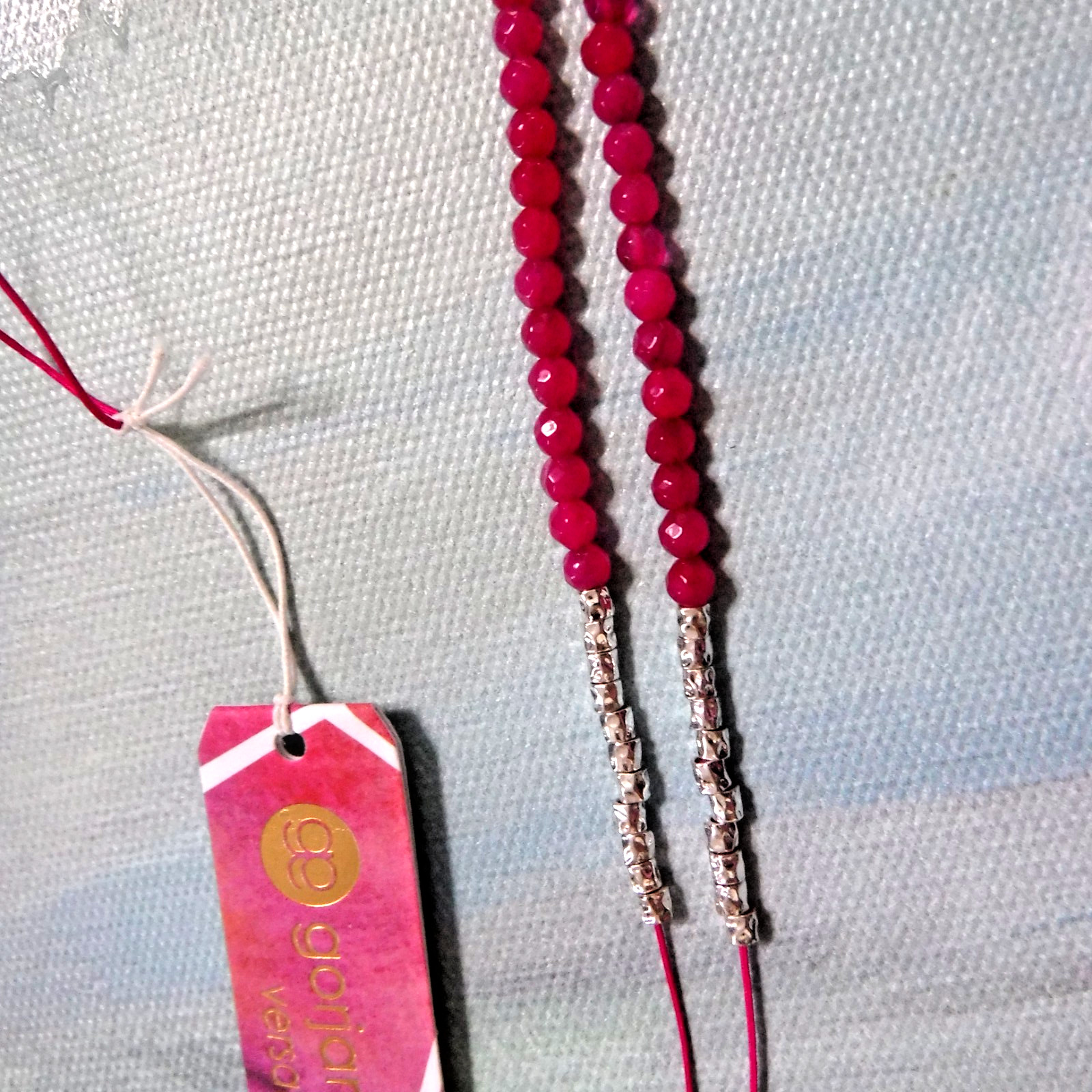 Gorjana Power Stone Pink Jade Dream Adjustable Necklace NWT