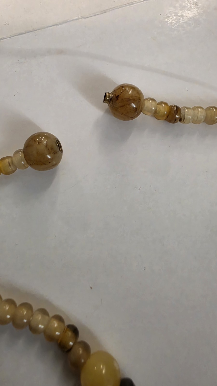 Beautiful Multicolor Long Resin Bead Necklace With Pendant