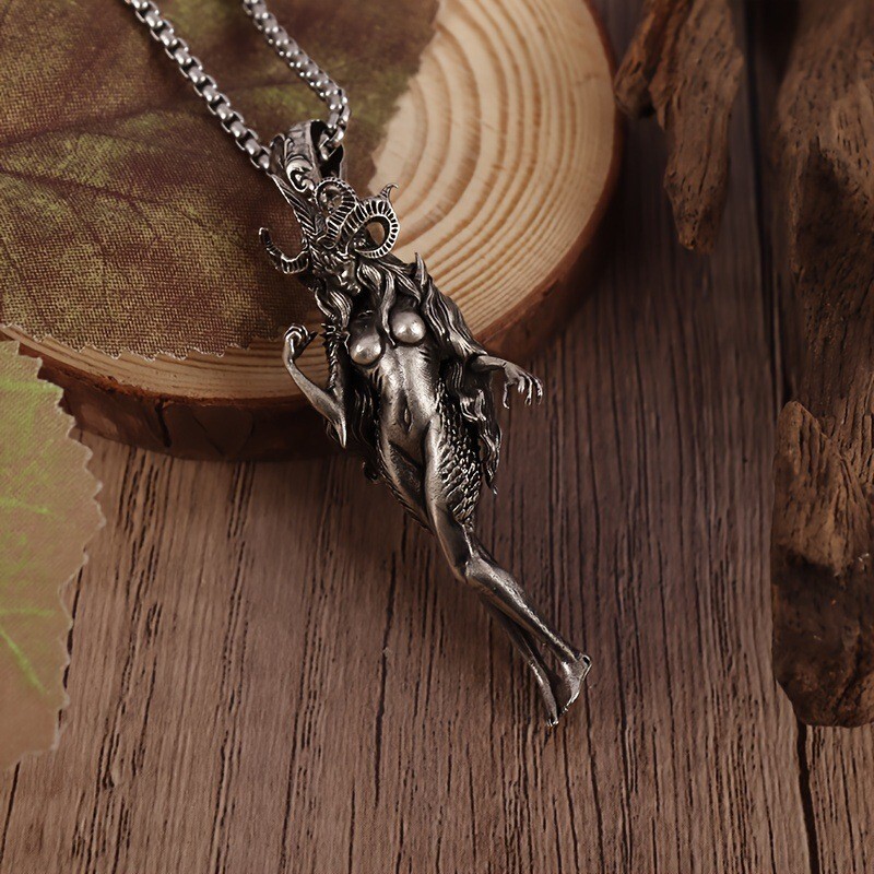 Men’s Stainless Steel Sexy Girl Necklace Pendant Jewelry Hip Hop Fashion gift