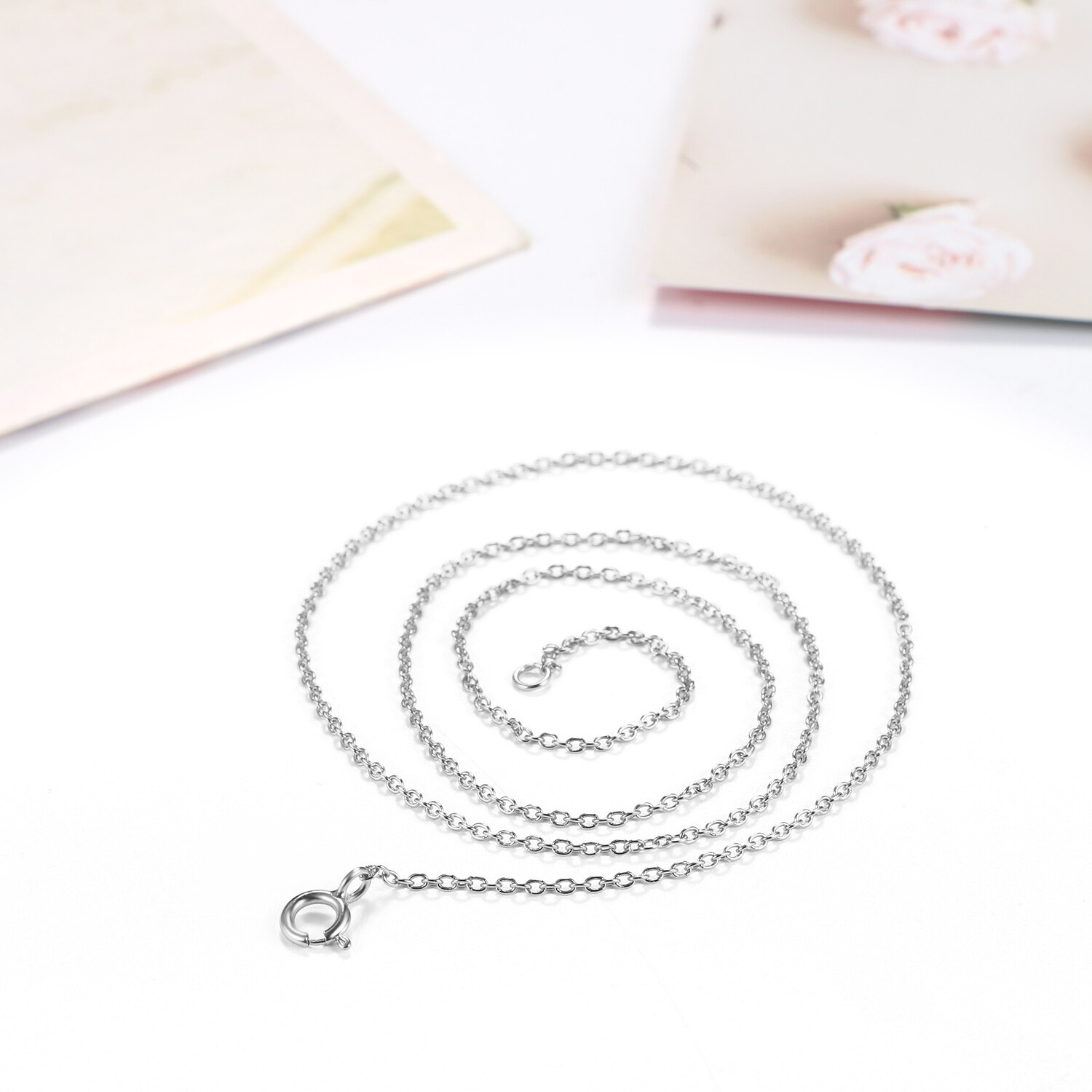 925 Sterling Silver Men Women 1MM Cuban Chain Necklace 16in/18in/20in/22in/24in
