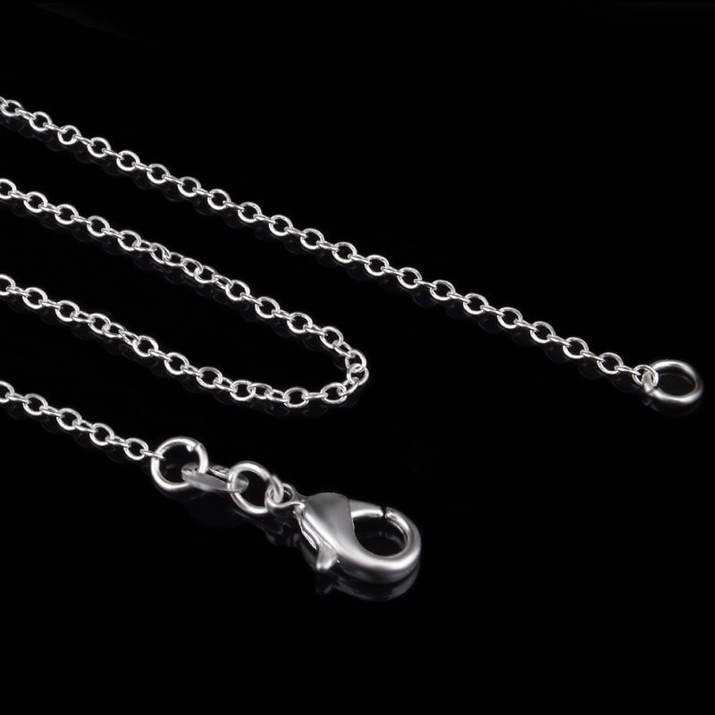 Sterling Silver Round Chain Necklace 925 Stamped Dainty Elegant APPROX 1.2MM
