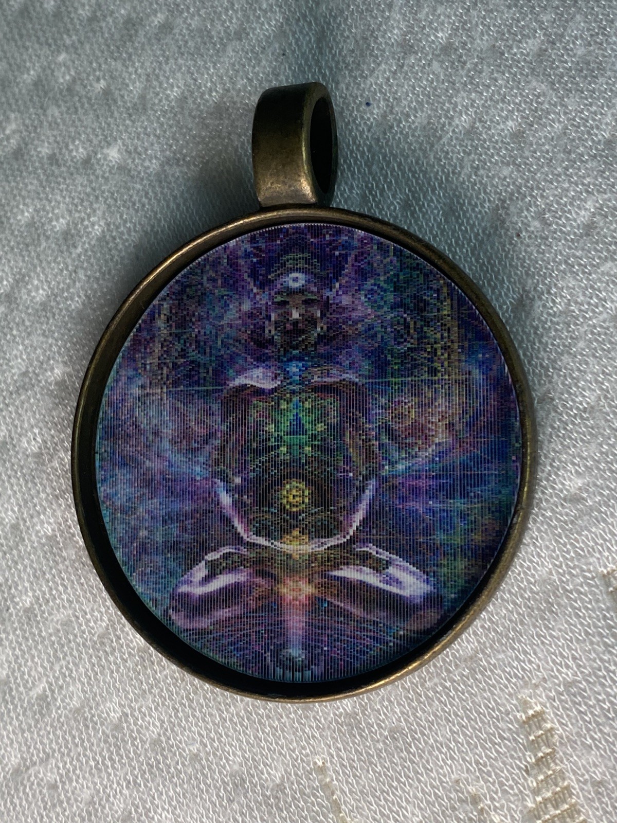 NEW Yoga Meditation Chakra Dima pendant -Laser Guided Visions psychedelic sacred
