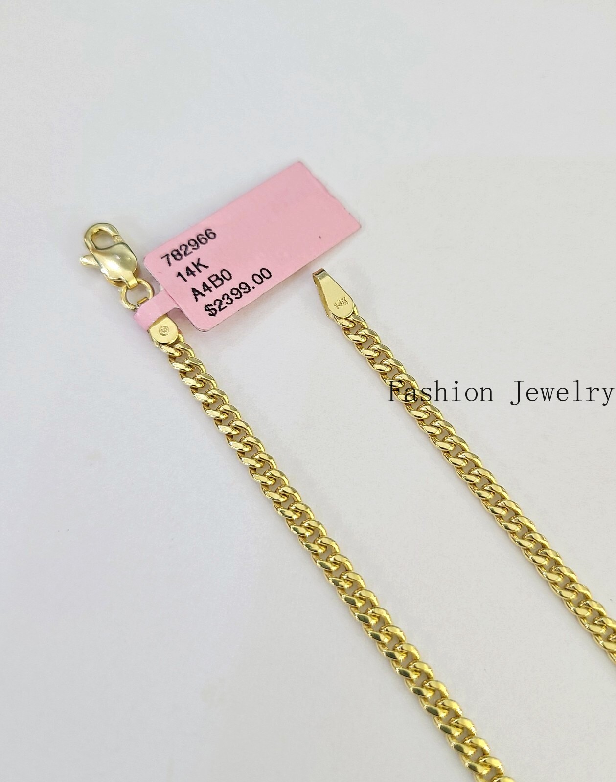 14k Gold Chain Miami Cuban Link Necklace 22 Inch 2.5mm REAL 14kt Yellow Gold