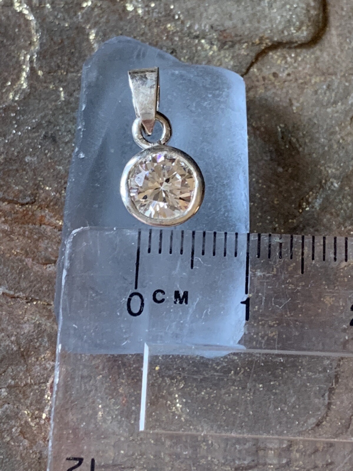 Sterling Silver 925 Round CZ Cubic Zirconia Engraved Pendant