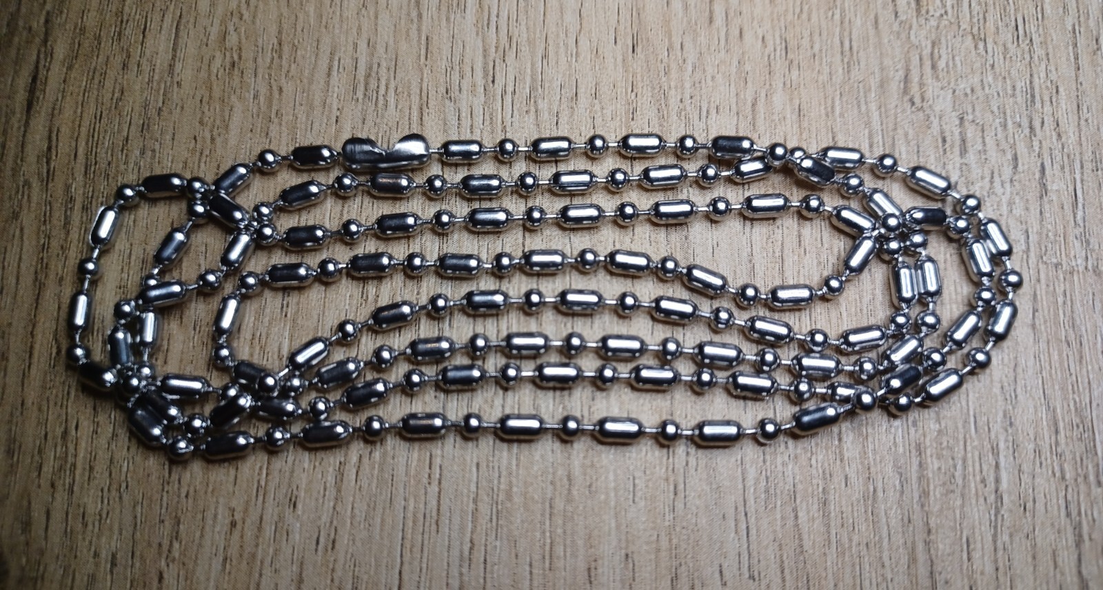 30″ Dog Tag Chain Silver Stainless Steel 2.4mm Bar & Ball Stylish Military Chain