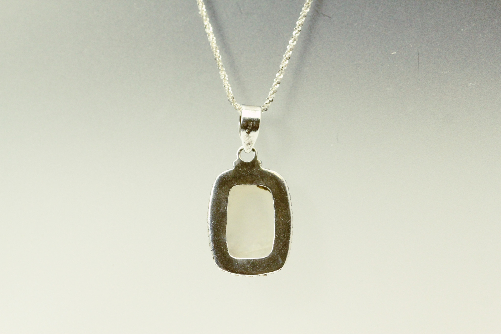 925 Sterling Silver Margarita Chain w Faux Druzy Pendant 7.6 grams 24″ (NEC5650)