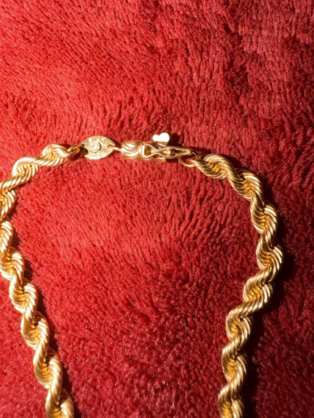 Vintage 20 Inch, 14k Solid Gold Heavy Silk Rope Necklace, 28 Grams, 4.5 Thick!