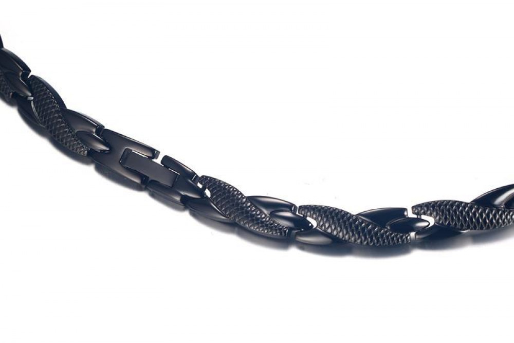 Men Hematite Magnetic Therapy Pain Relief Thick Necklace Hip Hop Fashion Jewelry
