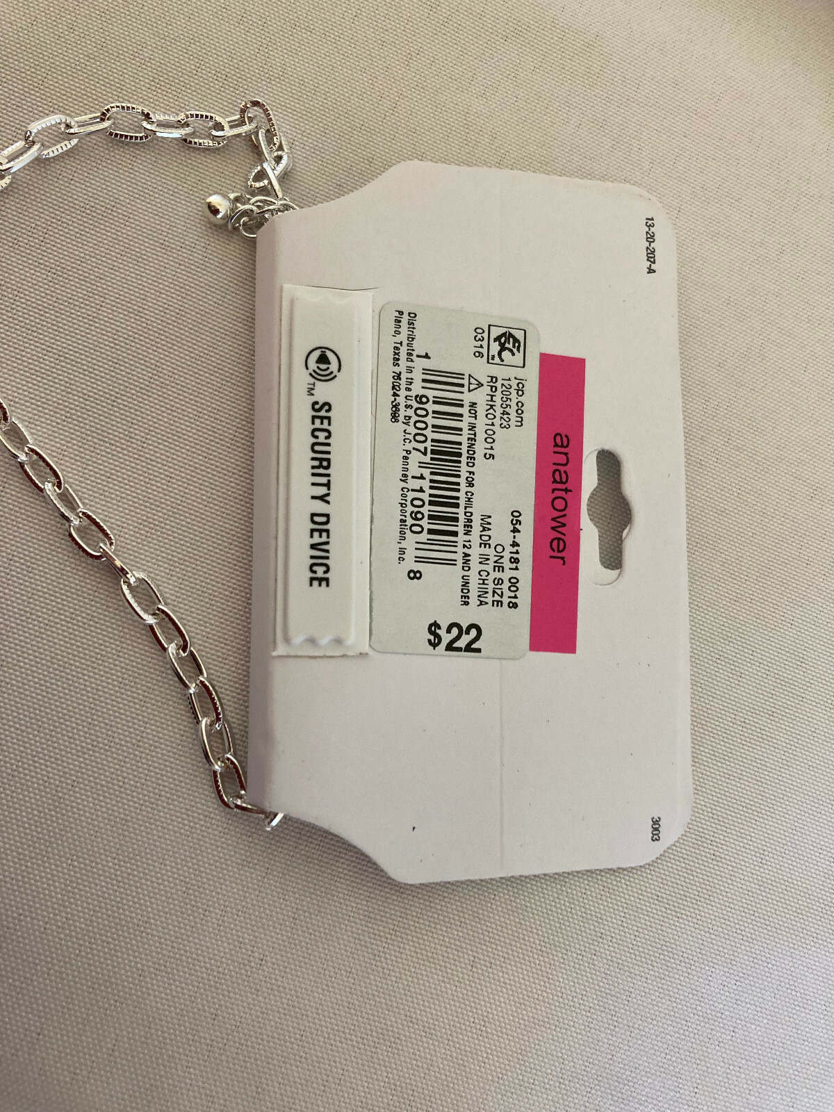 A.N.A. Oval Fringe Silver Tone Necklace – NWT