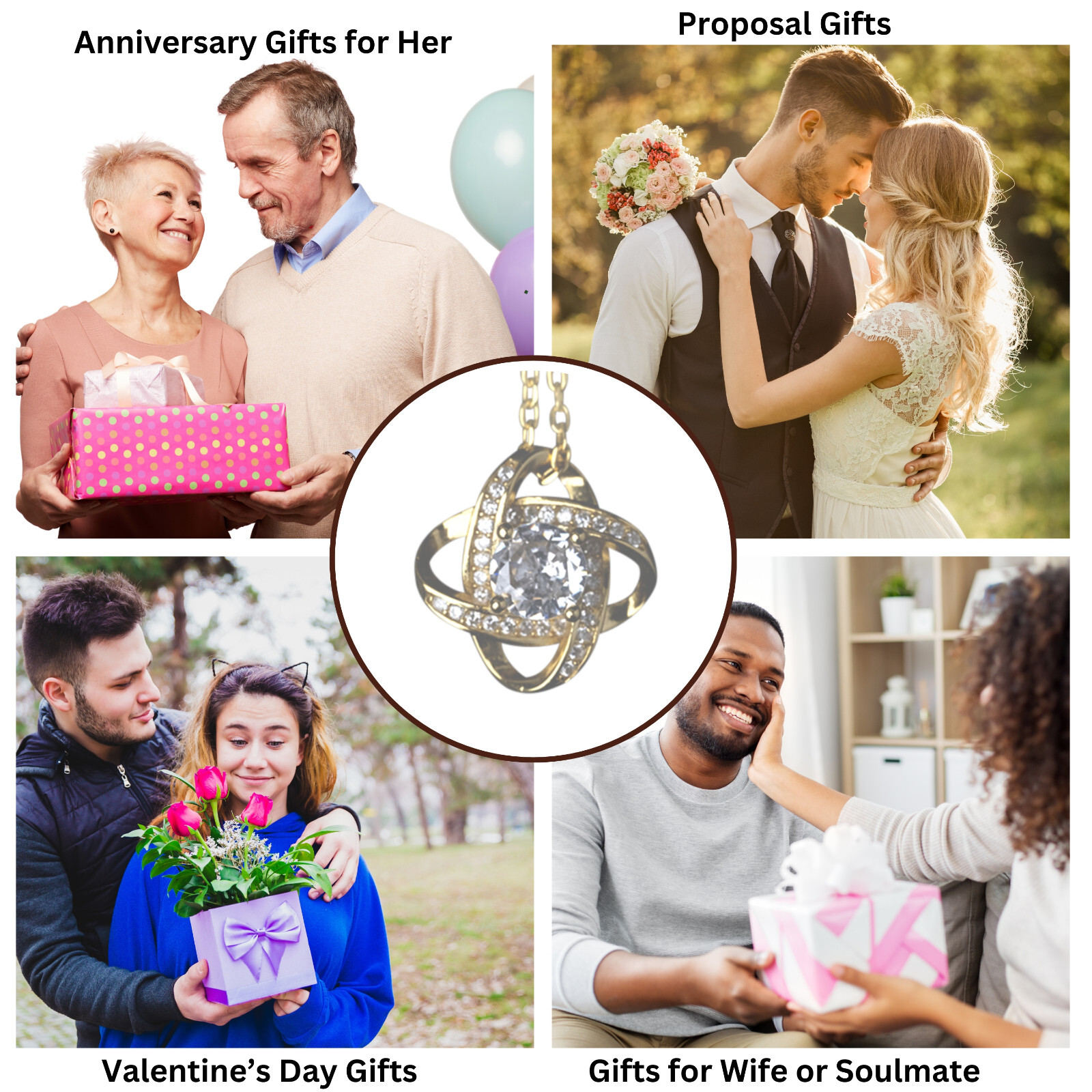 To My Wife Pendant Necklace Jewelry Gift For Women Birthday Anniversary Gift