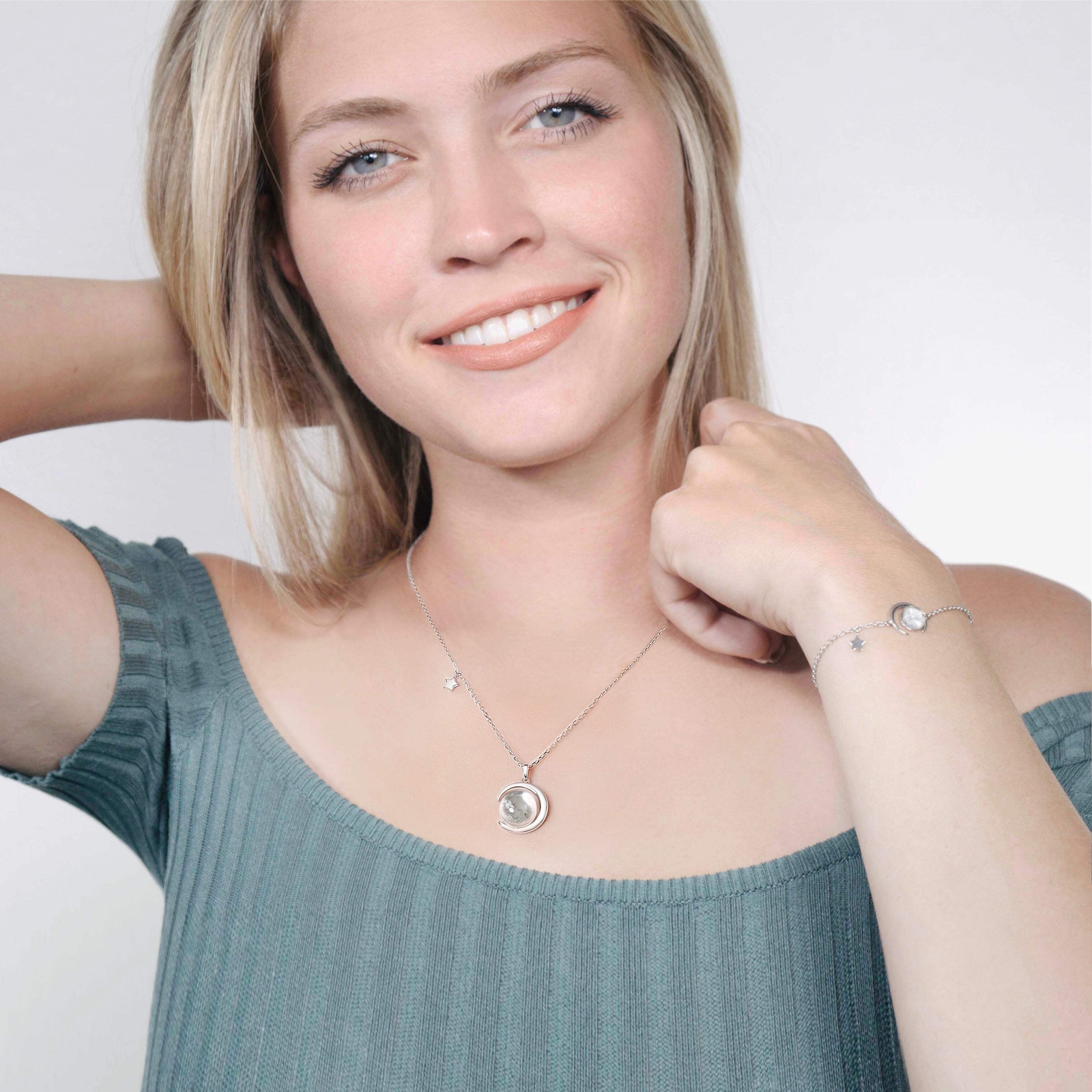 Real Moon Dust Meteorite Necklace, With a Sample from Lunar Meteorite NWA 5000