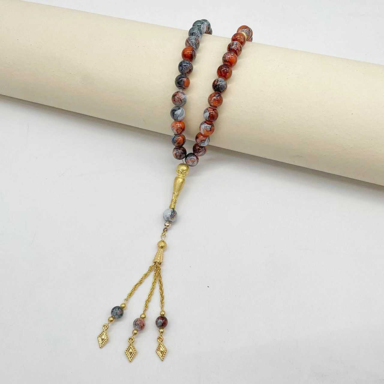 1Pc 10Mm Muslim Rosary Prayer Beads Turkish Glass Rosary Prayer Bracelet Jewelry