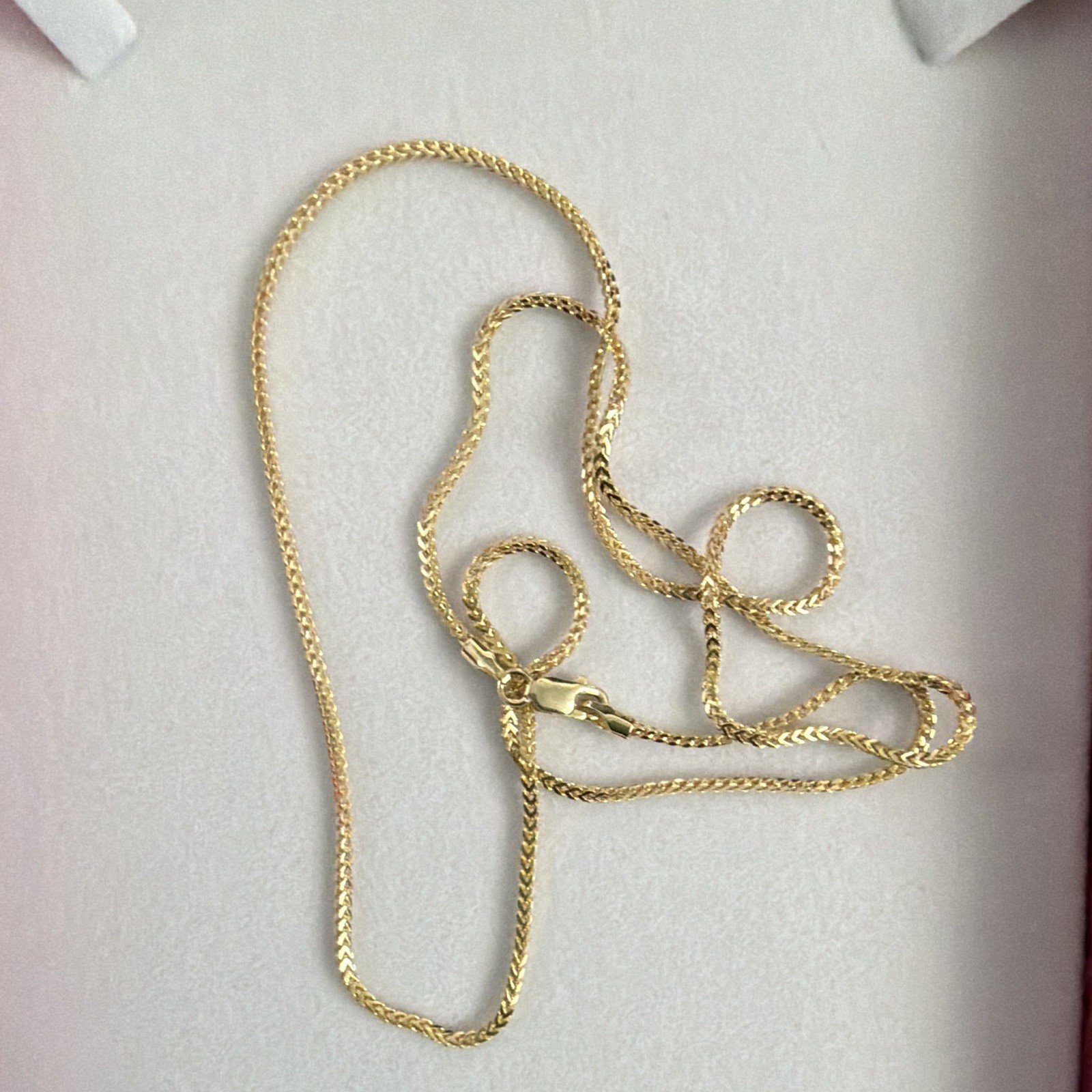 925 Silver Gold Tone plated Box Chain Necklace with Lobster Clasp, No Stone