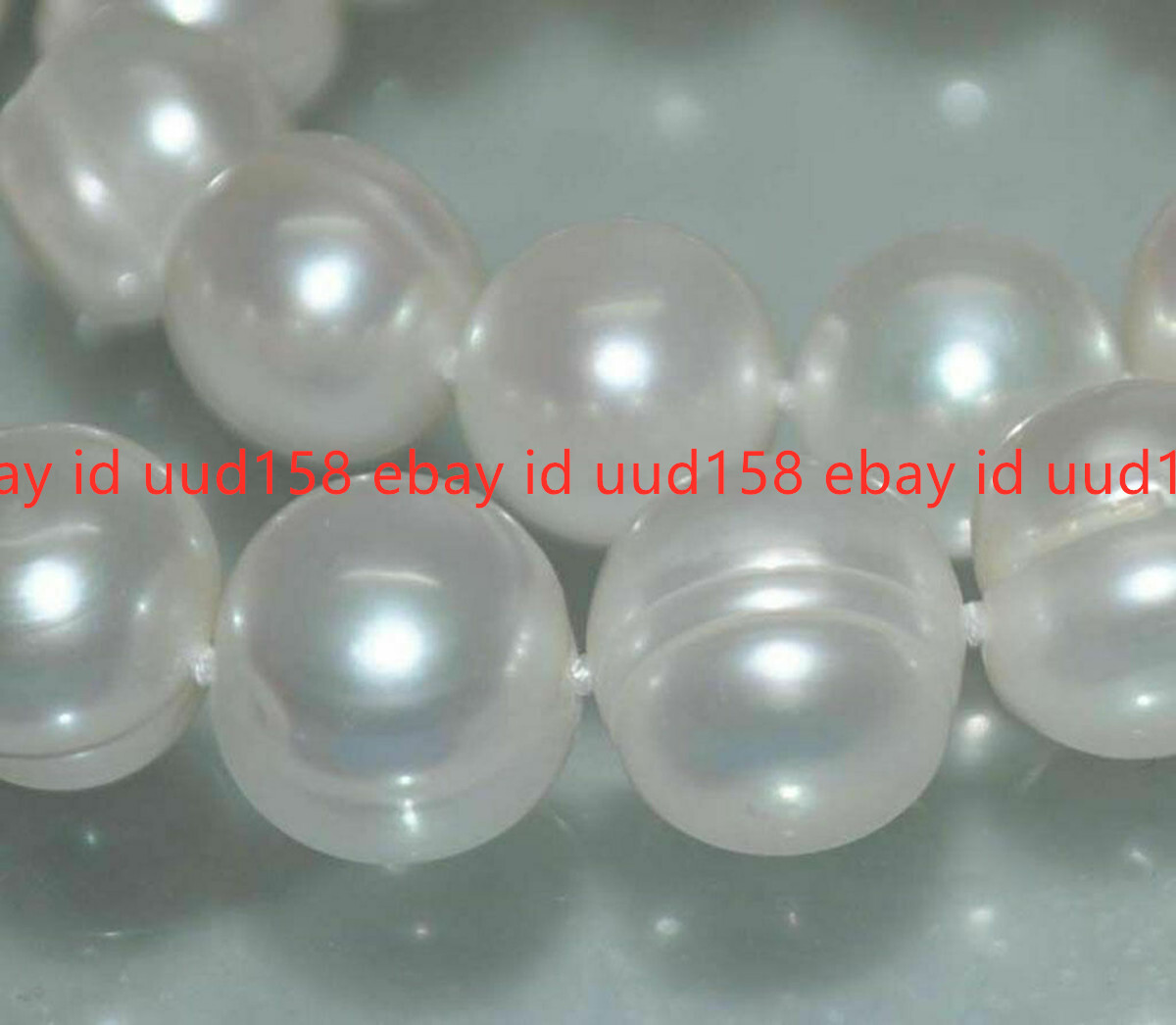AAA Natural Huge white 11-12mm Cultured freshwater Pearl Necklace 18″