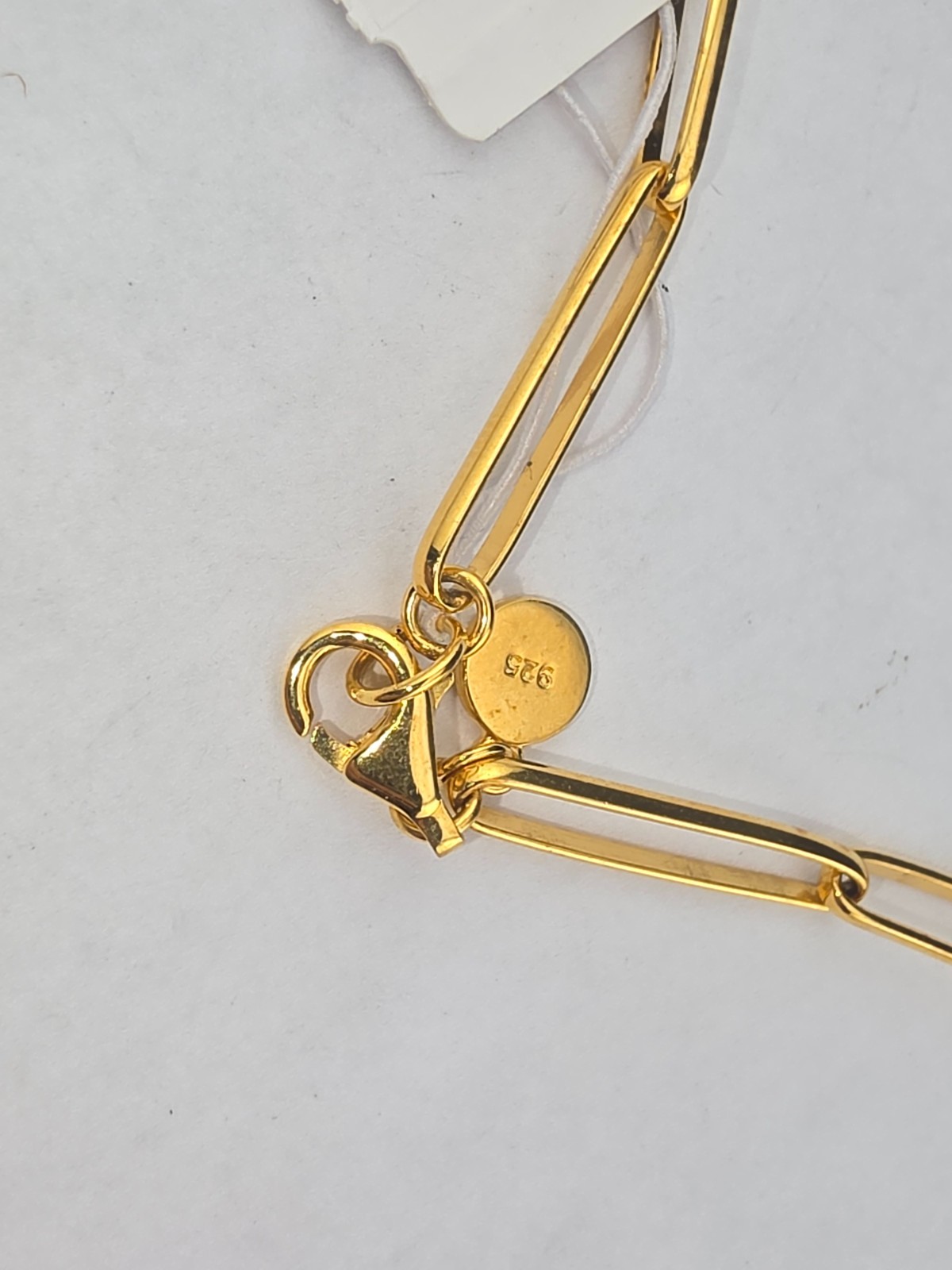 NWT J Crew Gold over Sterling Vermeil Paperclip Chain Necklace 16″