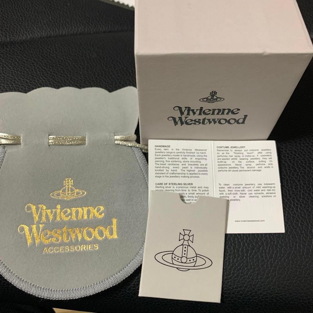 【In Box/Drawstring】Vivienne Westwood Medium Orb Necklace Pink Silver Top 6.5cm
