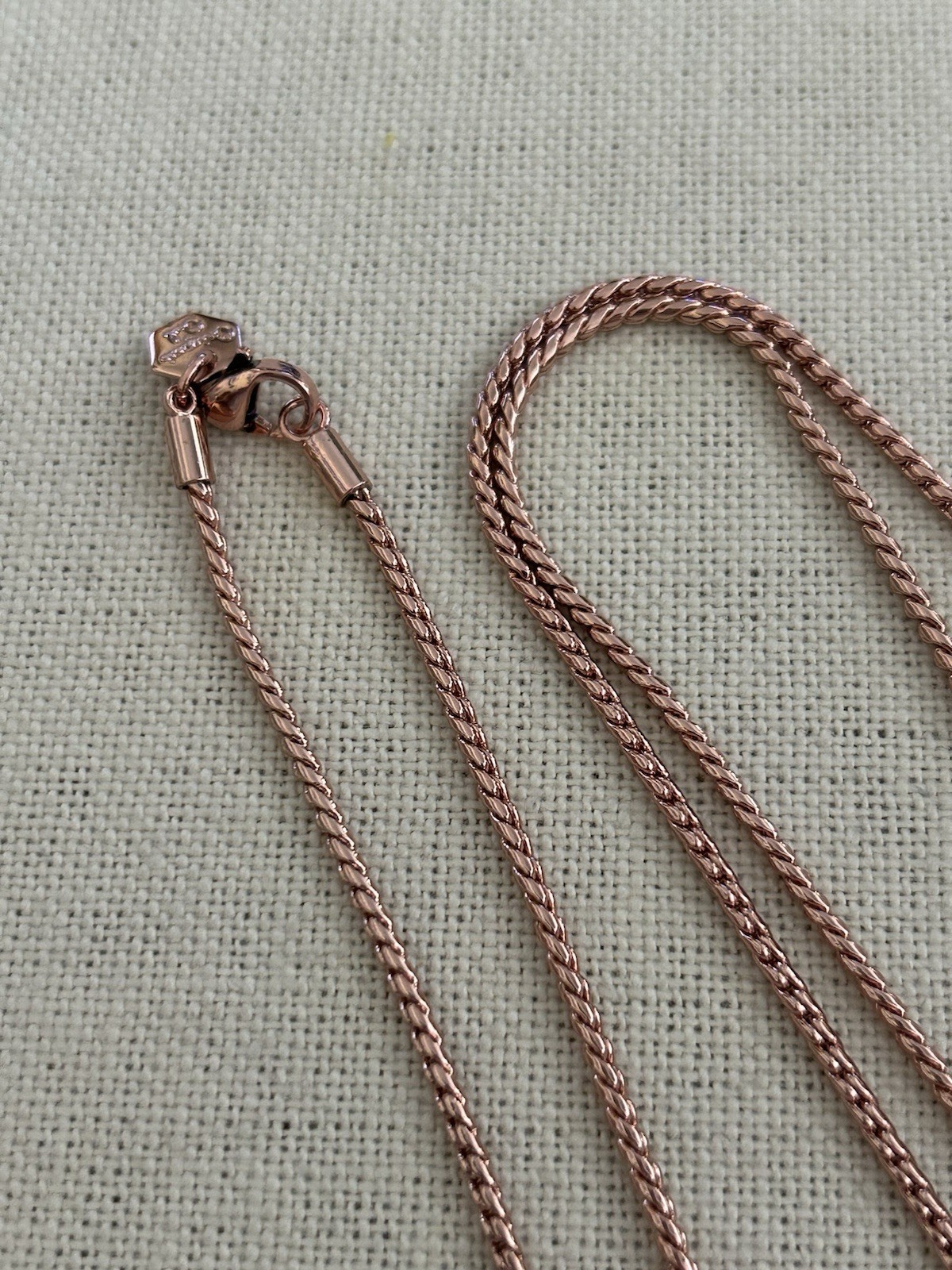 Origami Owl CN7034 Rose Gold 30″ Wheat Lanyard Chain “New”