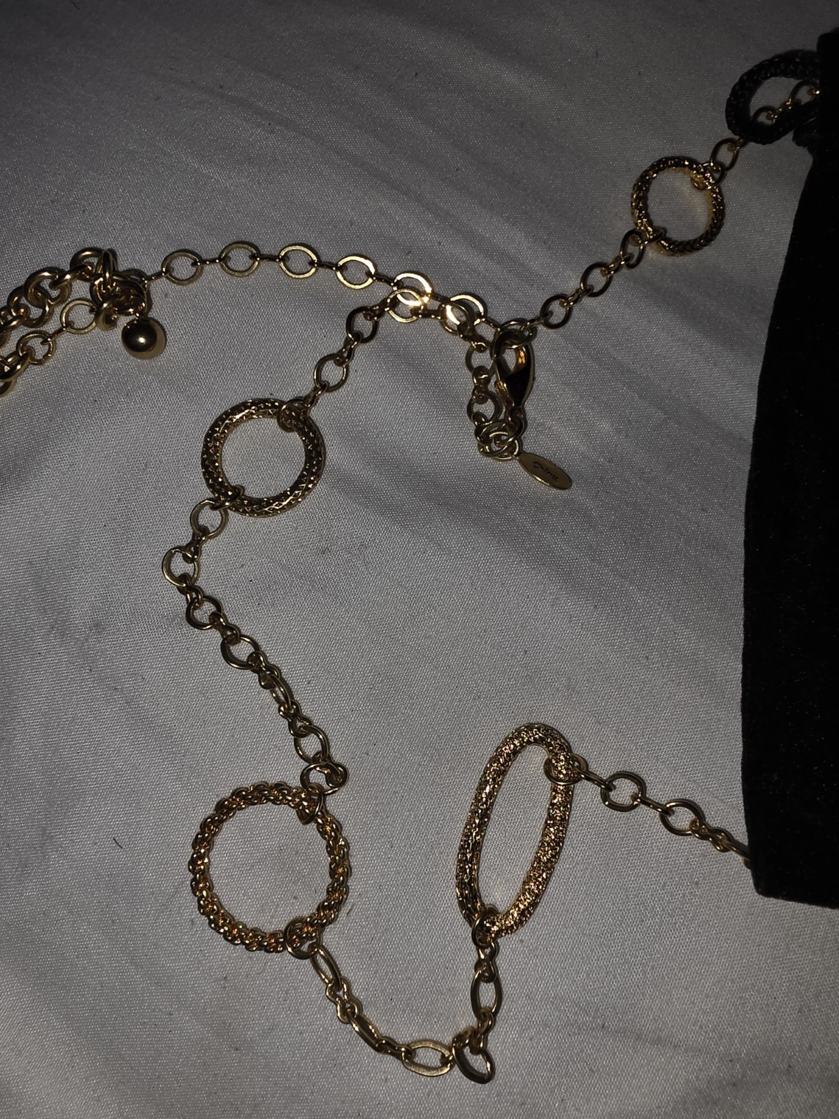 Joan Rivers Gold Tone Round Link Chain Necklace Lobster Clasp No Stone