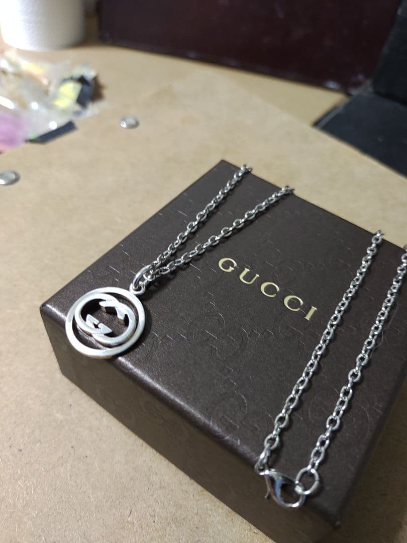 Excellent GUCCI Silver 925 Interlocking Necklace – Luxurious Feel
