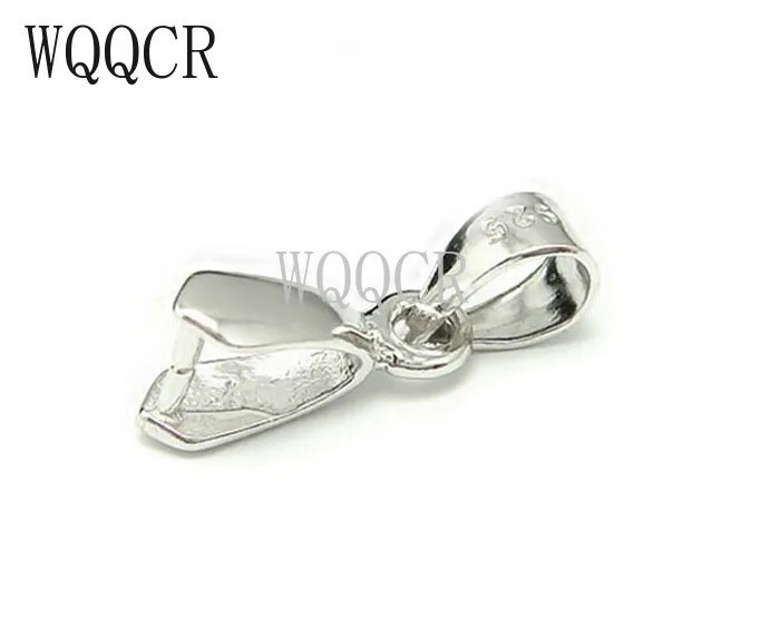 10PCS sterling 925 silver Handmade Pendant Jewelry Findings Bail Connector
