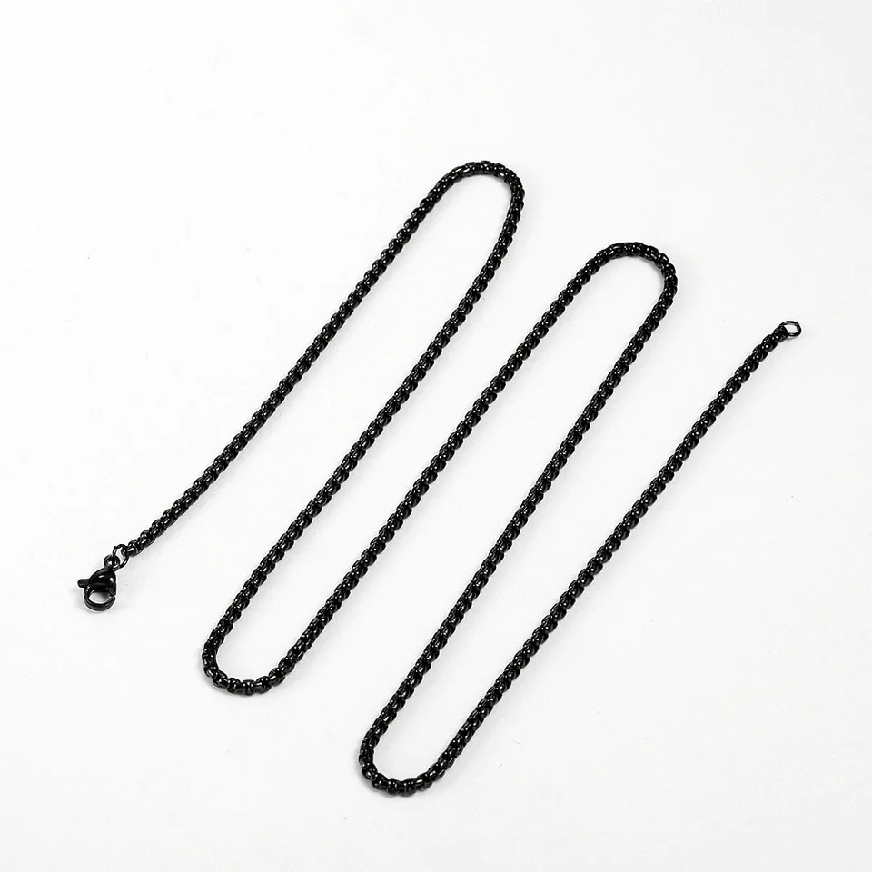 Stainless Steel Box Chain Necklace 2mm 2.5mm 3mm Unisex Long Chain Jewelry