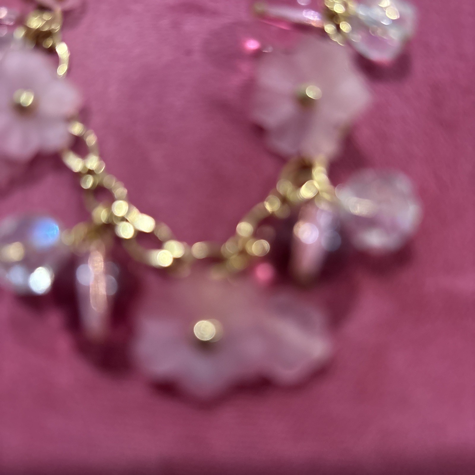 V Elegant Necklace With Shades Of Pick Fashion Jewelry For Girls& Women 16 In