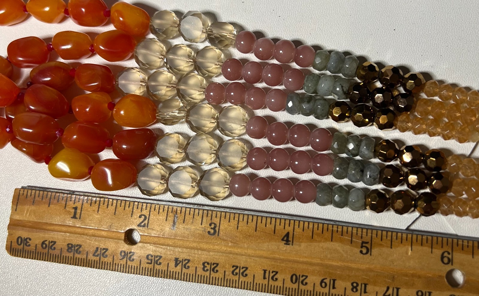 Colorful Glass Beaded Multi-Strand Loft Necklace in Perfect Condition