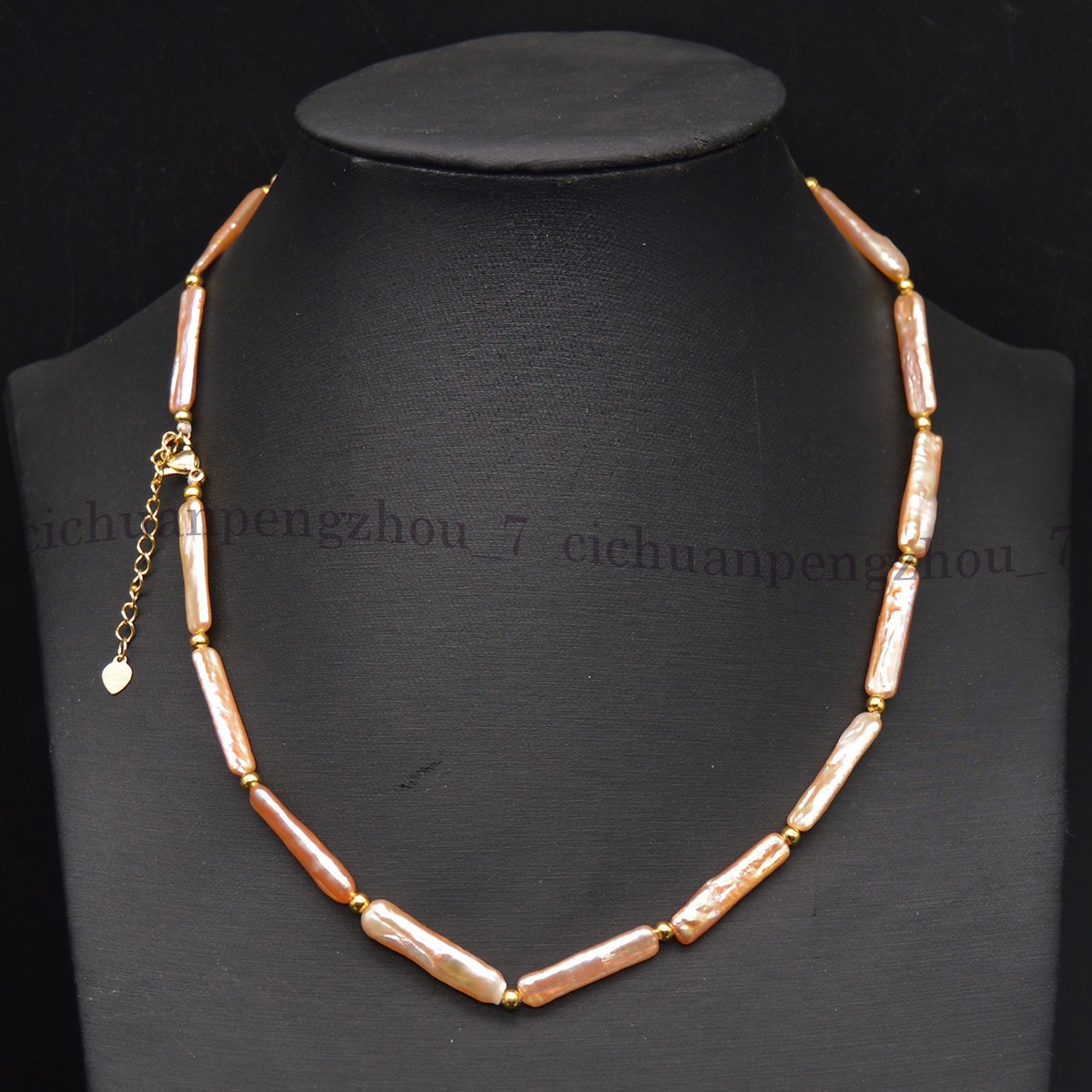 5x24mm Natural Freshwater Pink Rectangle Pearl Necklace Bracelet Earrings