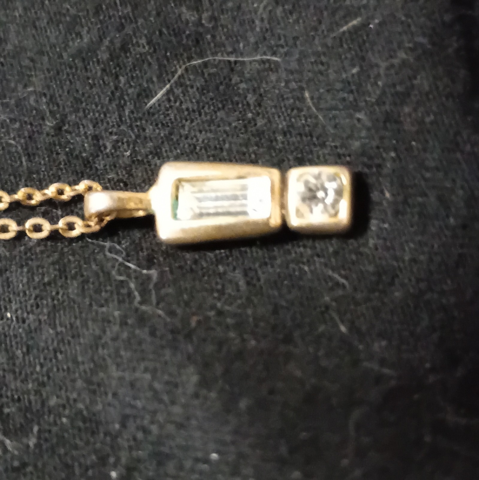 14k Yellow Gold 10″ Necklace With Lab Grown Diamond Pendant