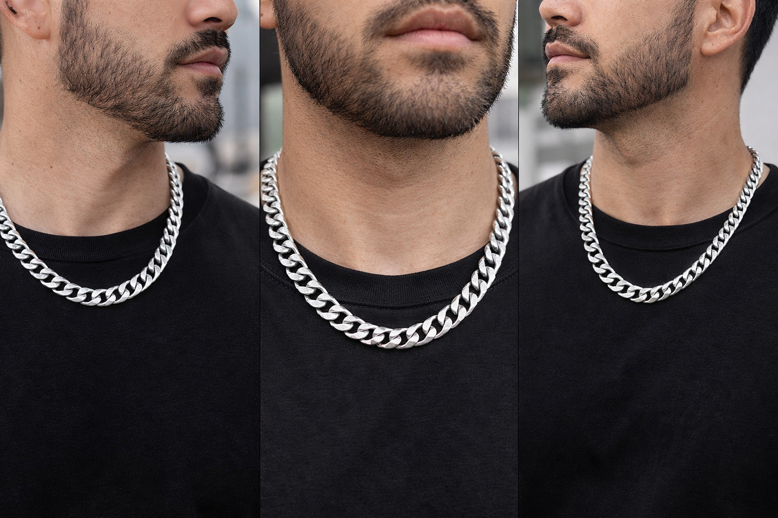 Wholesale 316 Stainless Steel 2-15mm Curb Cuban Chain Necklace Women MEN 40-90cm