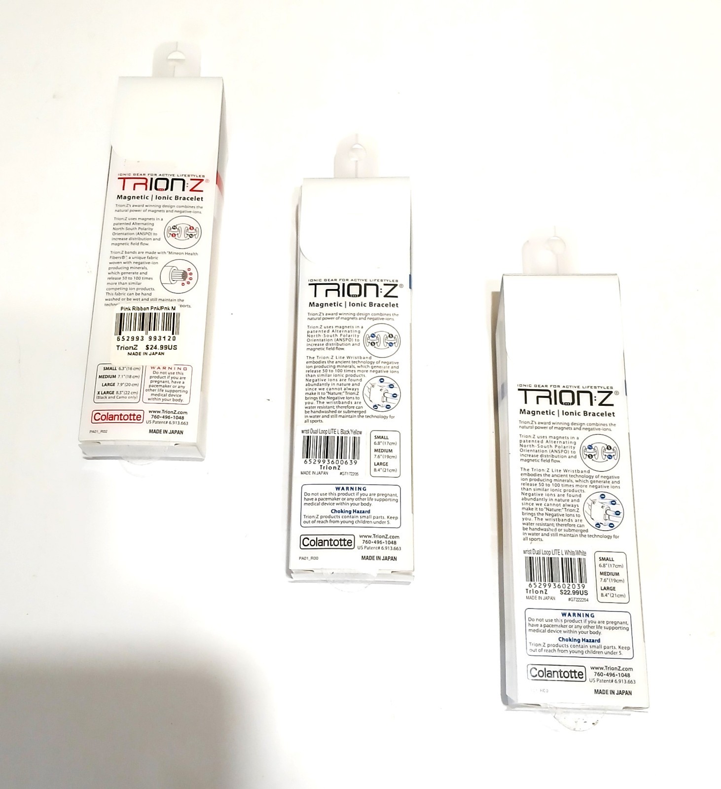 BRAND NEW. TRION Z NECKLACE & WRISTBANDS. MEDIUM OR LARGE. MAGNETIC IONIC GEAR.