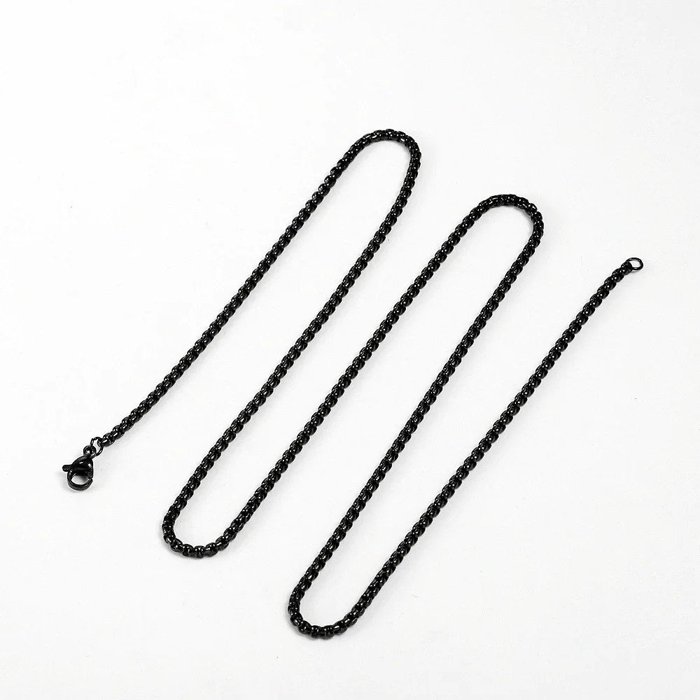 Stainless Steel Box Chain Necklace 2mm 2.5mm 3mm Unisex Long Chain Jewelry