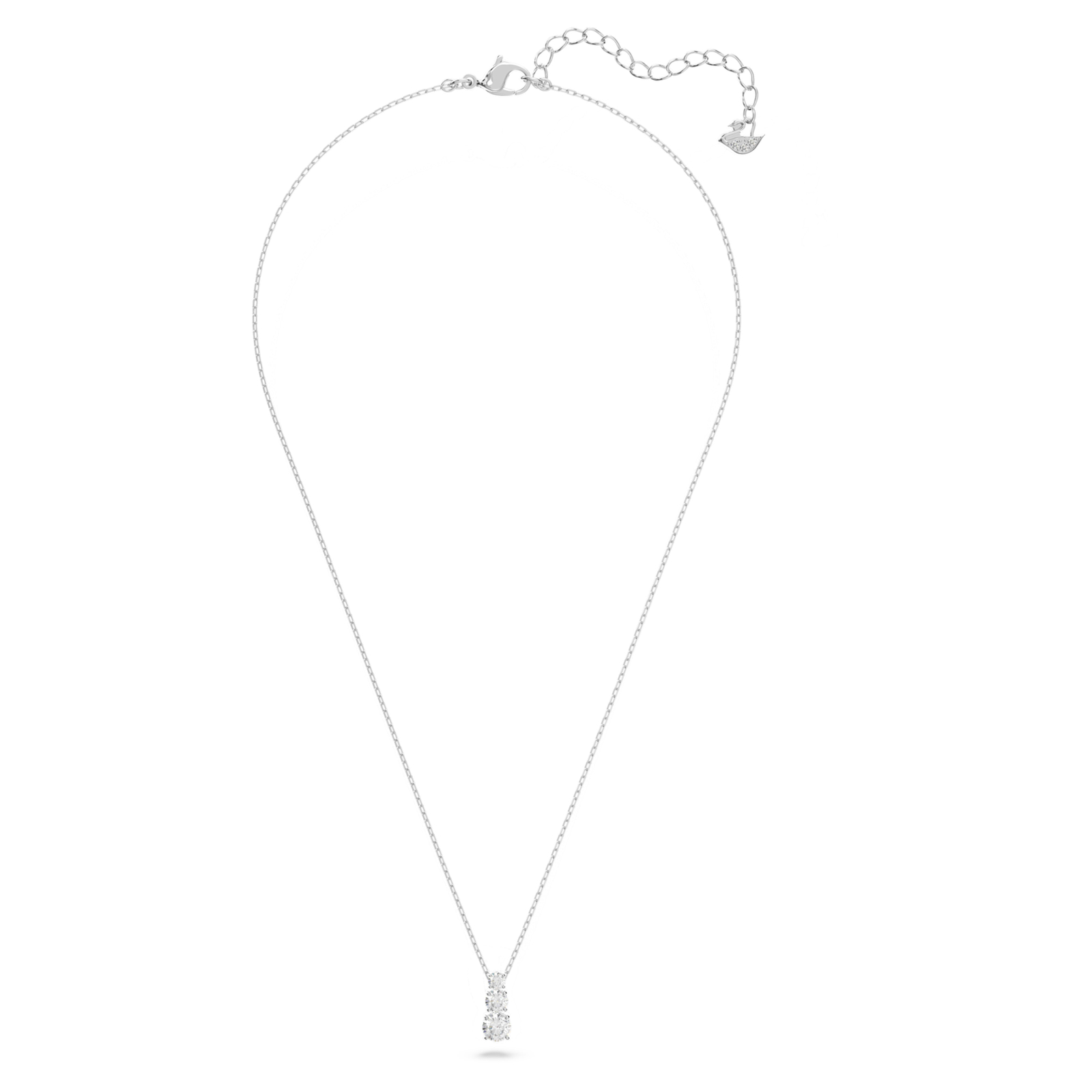 Swarovski Attract Trilogy White Round Pendant Necklace 5414970