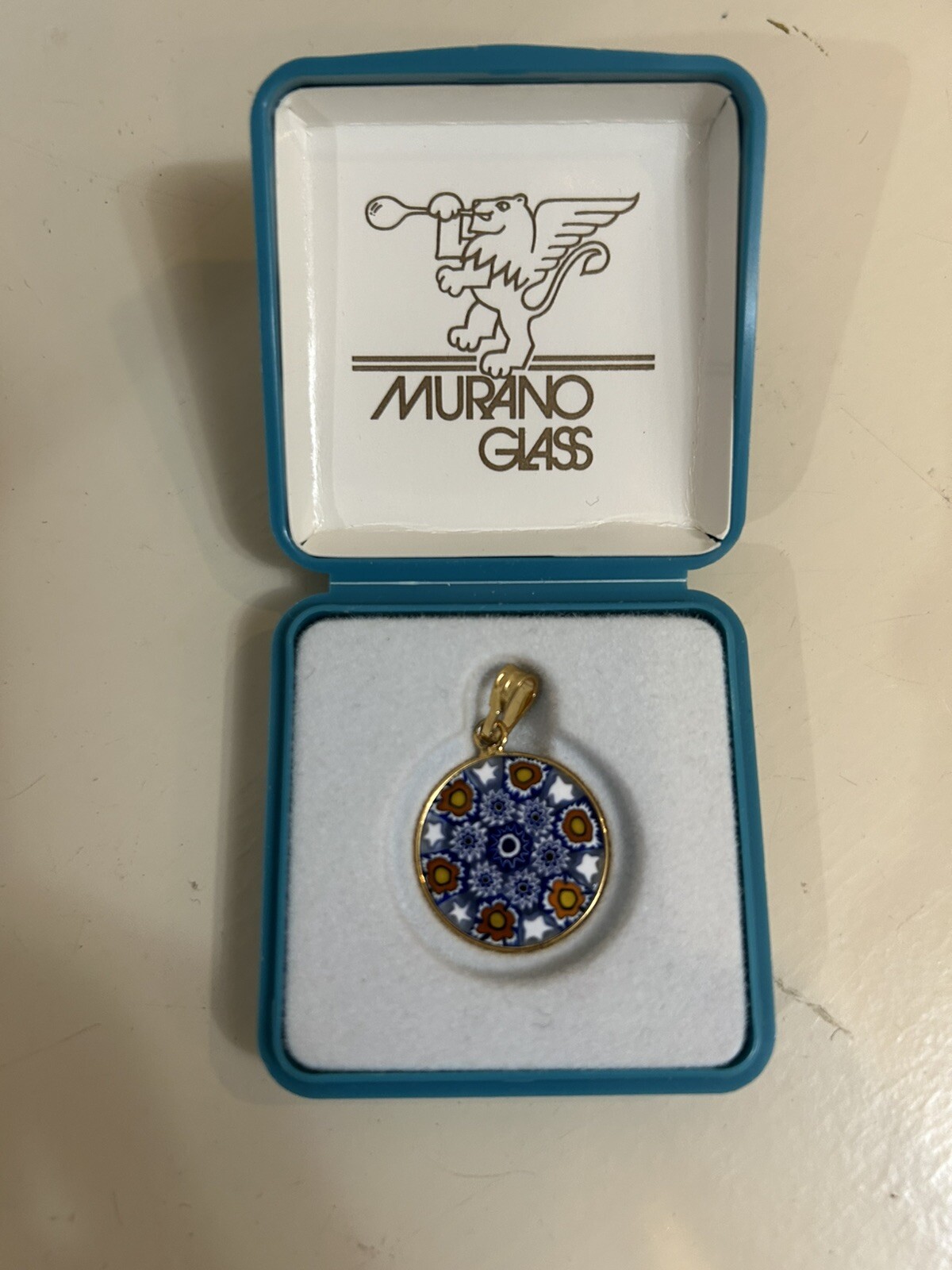 Murano Pendant , Gold Plated 24 Karats / New With Box