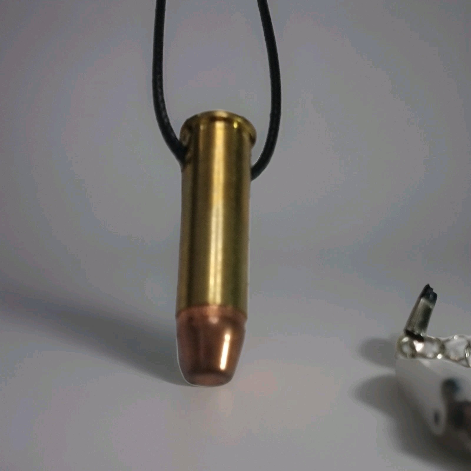 Bullet Pendant Necklace Black Cord with Adjustable Lobster Clasp in 38 special