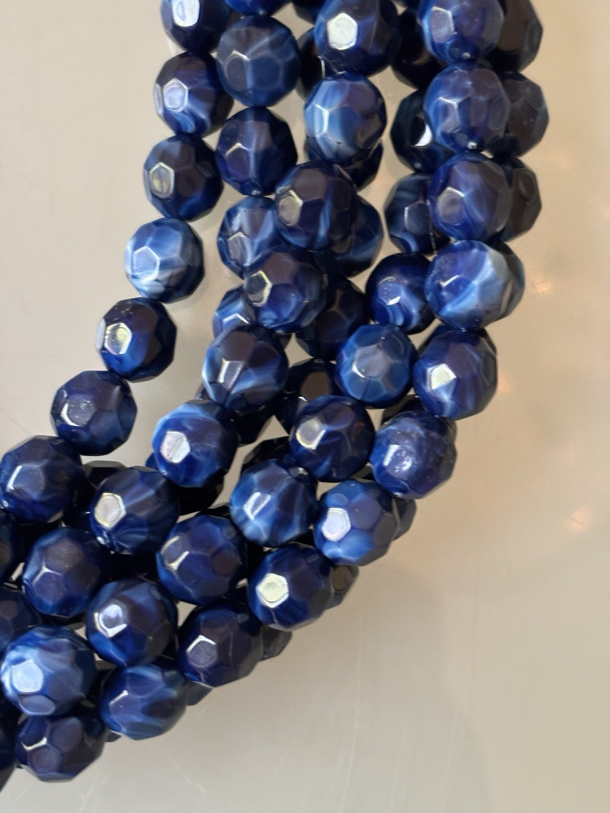 NWOT Multi Color Layer Blues Beaded Faux Leather Magnetic Closure
