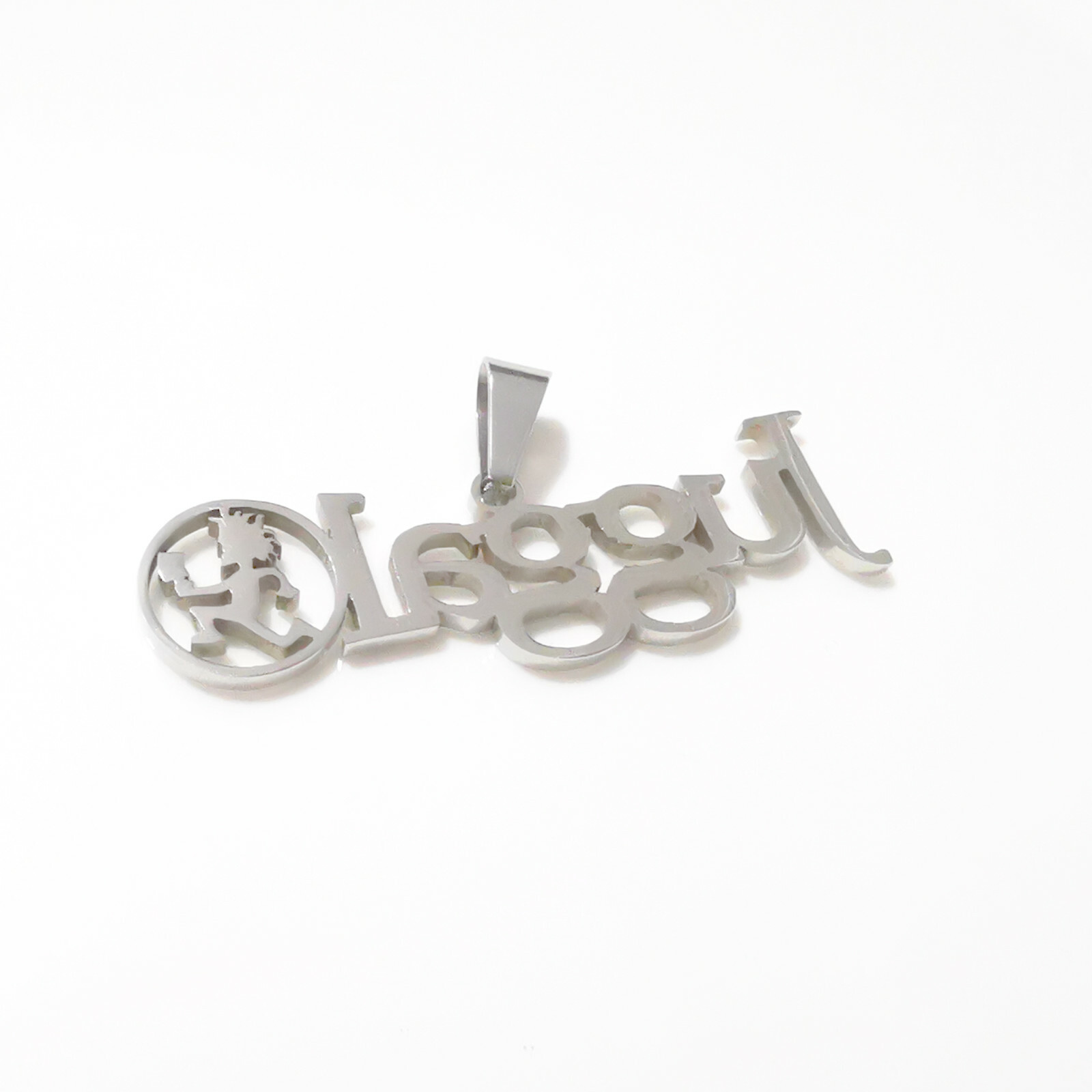 juggalo ICP STAINLESS STEEL PENDANT & 24IN NECKLACE figaro chain