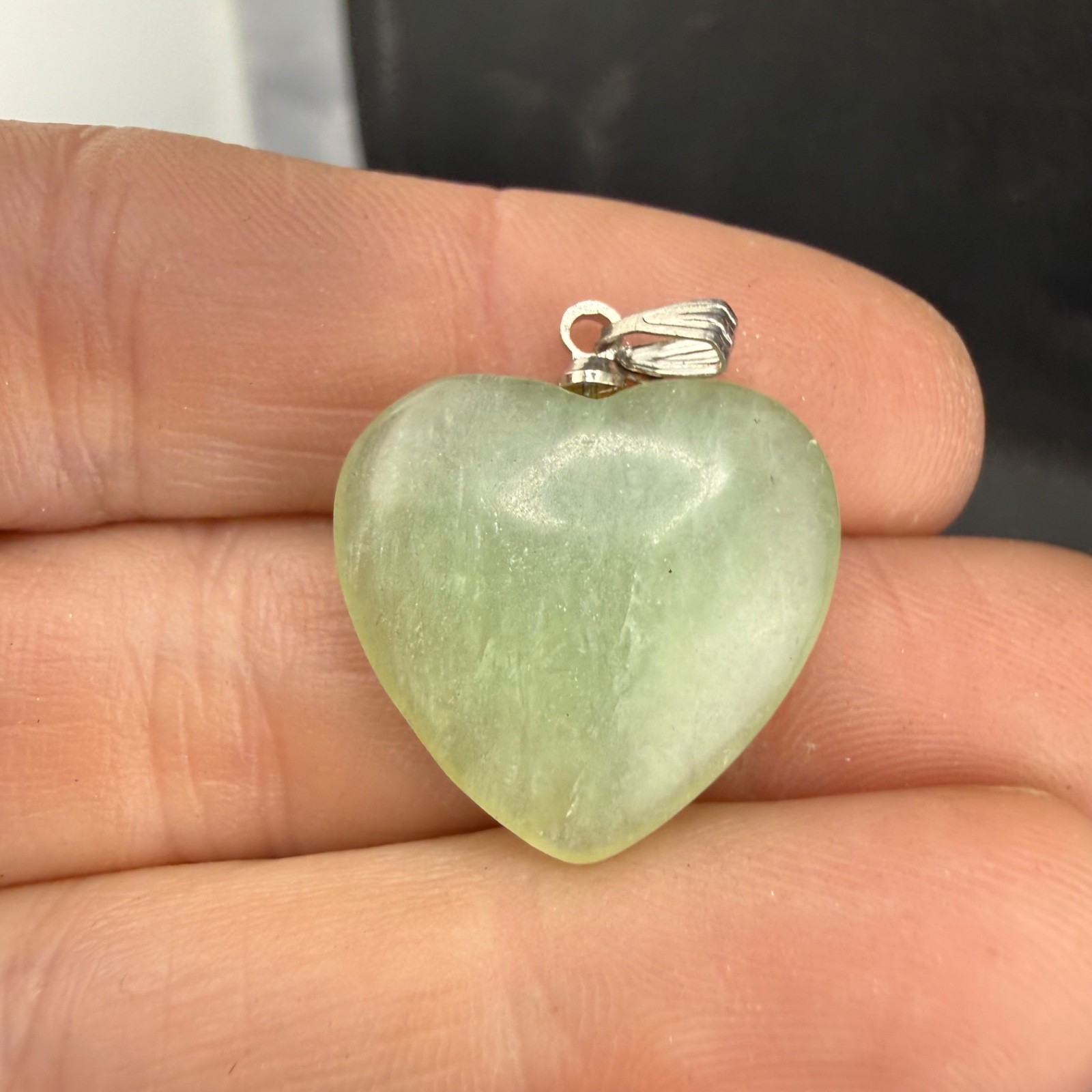 Polished Stone Heart Necklace Interchangeable Pendant set of 8 24”
