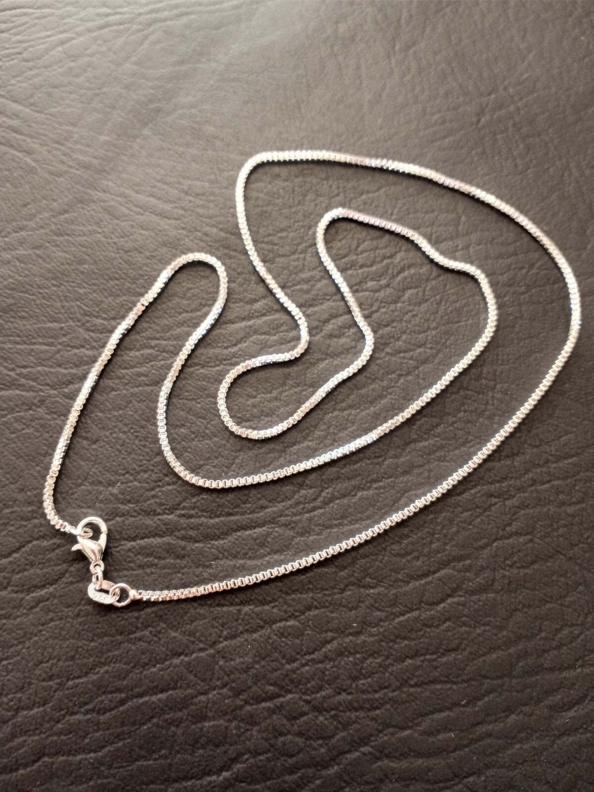 SHARP NEW 925 SILVER PLATED MEN’S WOMEN’S BOX CHAIN 1MM 20″ FITS PENDANT